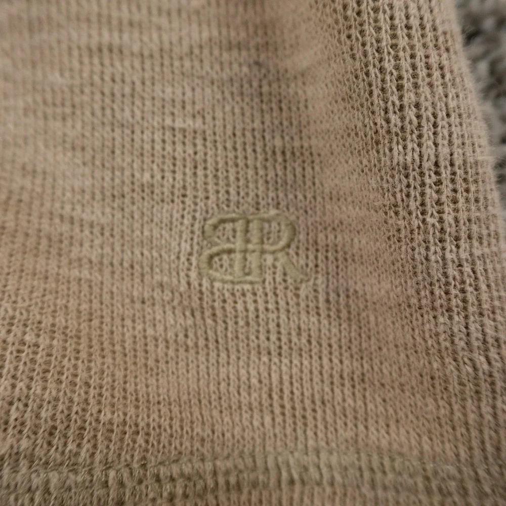 Banana Republic Sweater Mens 2XL‎ Beige Brown Tan Thermal Knit Crewneck Pullover